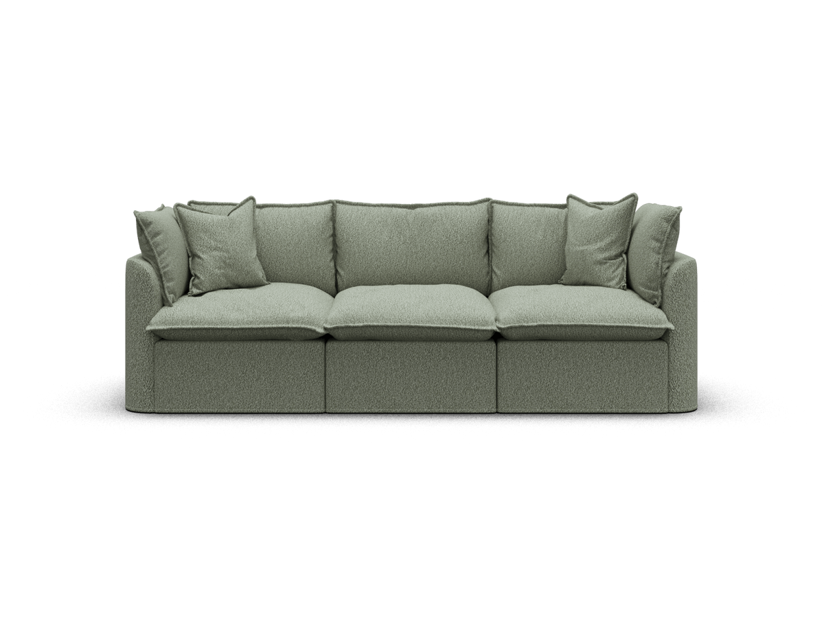 Tamarama Modular Sofa - 3 Sections / Regular / Frosty Grass (Luxe)