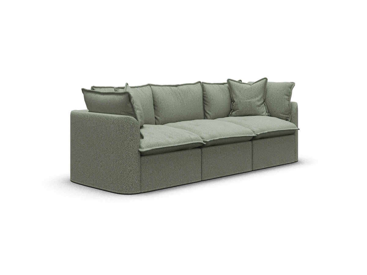 Tamarama Modular Sofa - 3 Sections / Regular / Frosty Grass (Luxe)