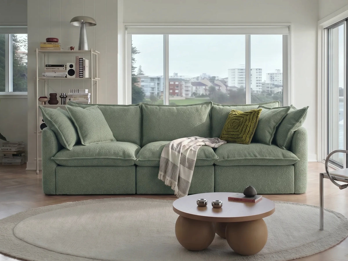 Tamarama Modular Sofa - 3 Sections / Regular / Frosty Grass (Luxe)