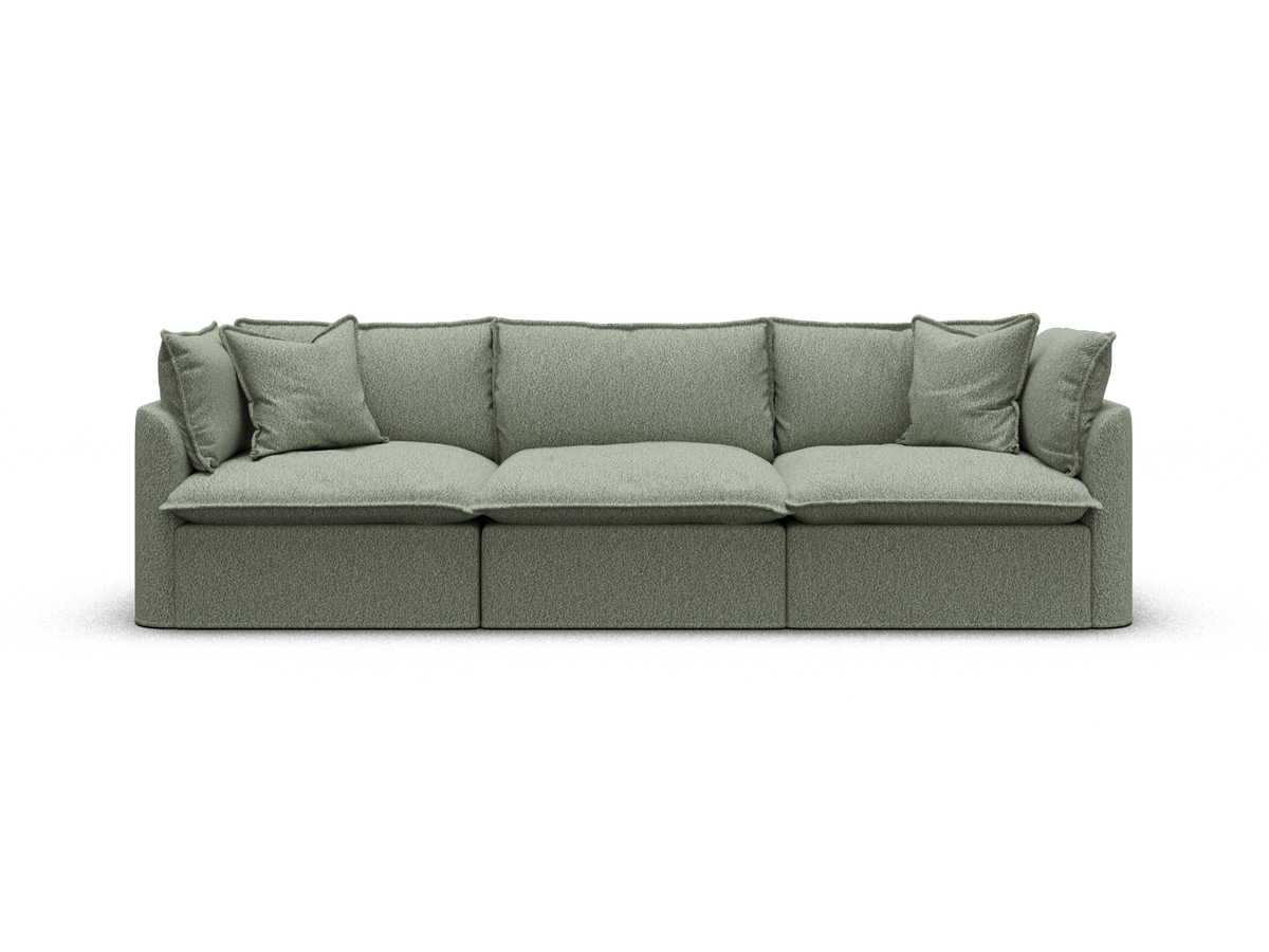 Tamarama Modular Sofa - 3 Sections / Extra Wide / Frosty Grass (Luxe)