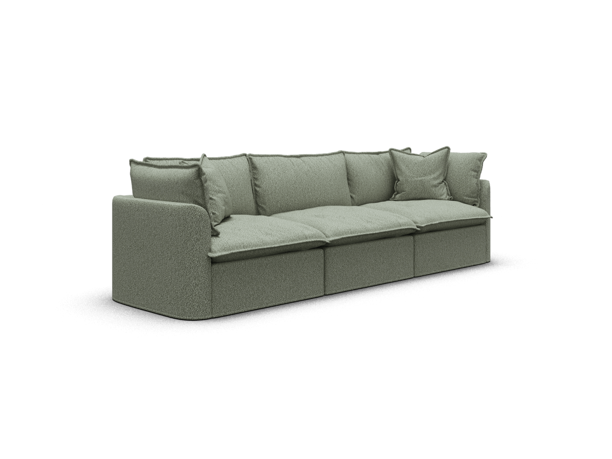 Tamarama Modular Sofa - 3 Sections / Extra Wide / Frosty Grass (Luxe)