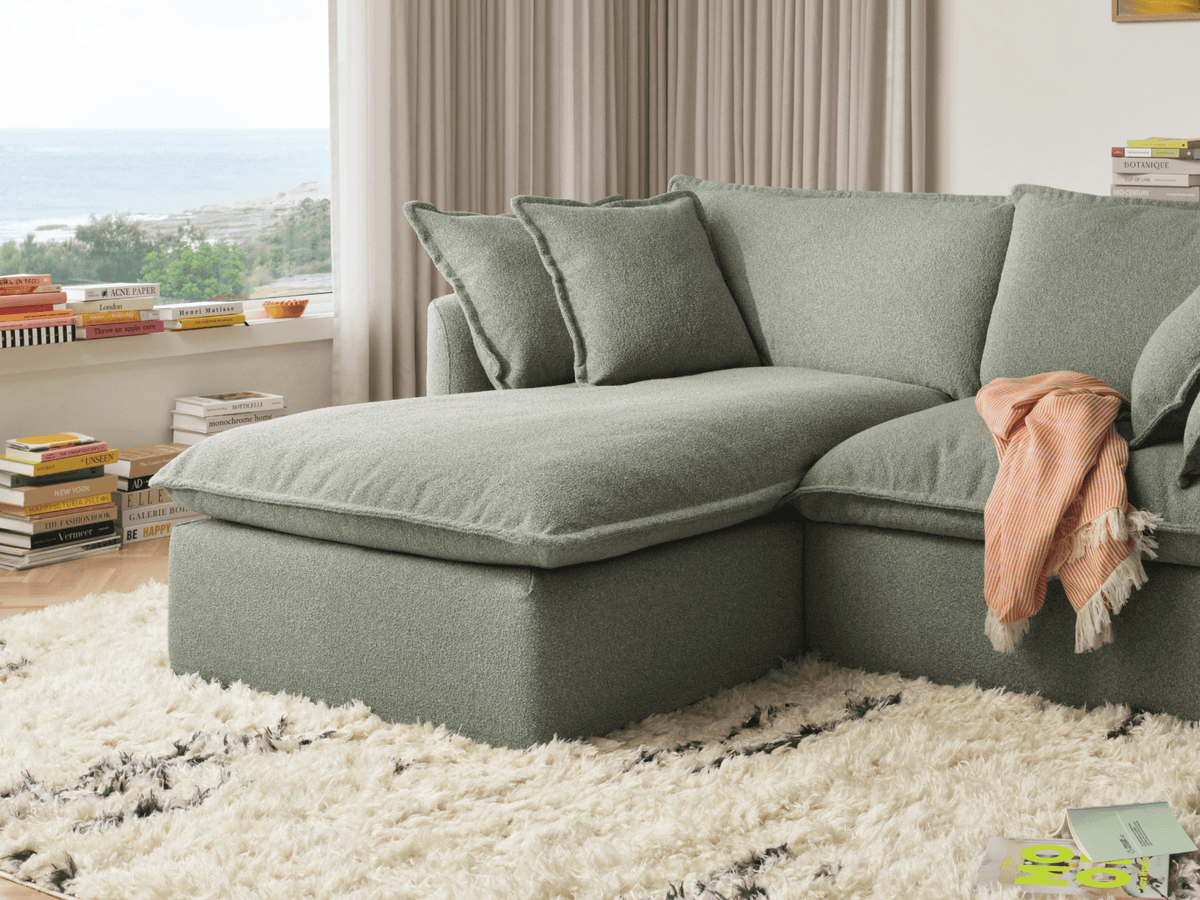 Tamarama Modular Sofa - 4 Sections / Regular / Frosty Grass (Luxe)