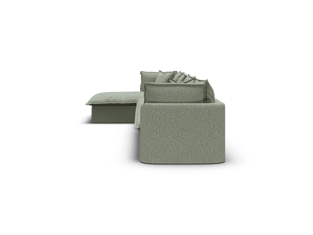 Tamarama Modular Sofa - 4 Sections / Extra Wide / Frosty Grass (Luxe)