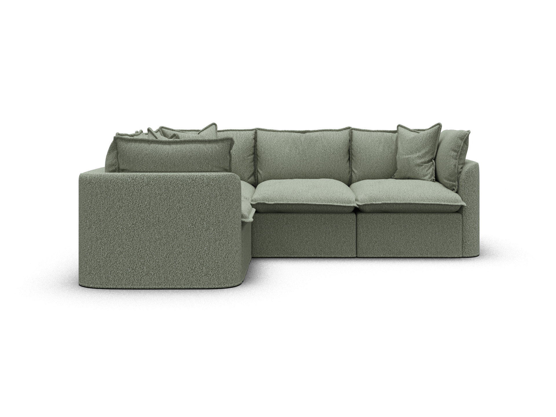 Tamarama Modular Sofa - Regular / 4 Sections / Frosty Grass (Luxe)