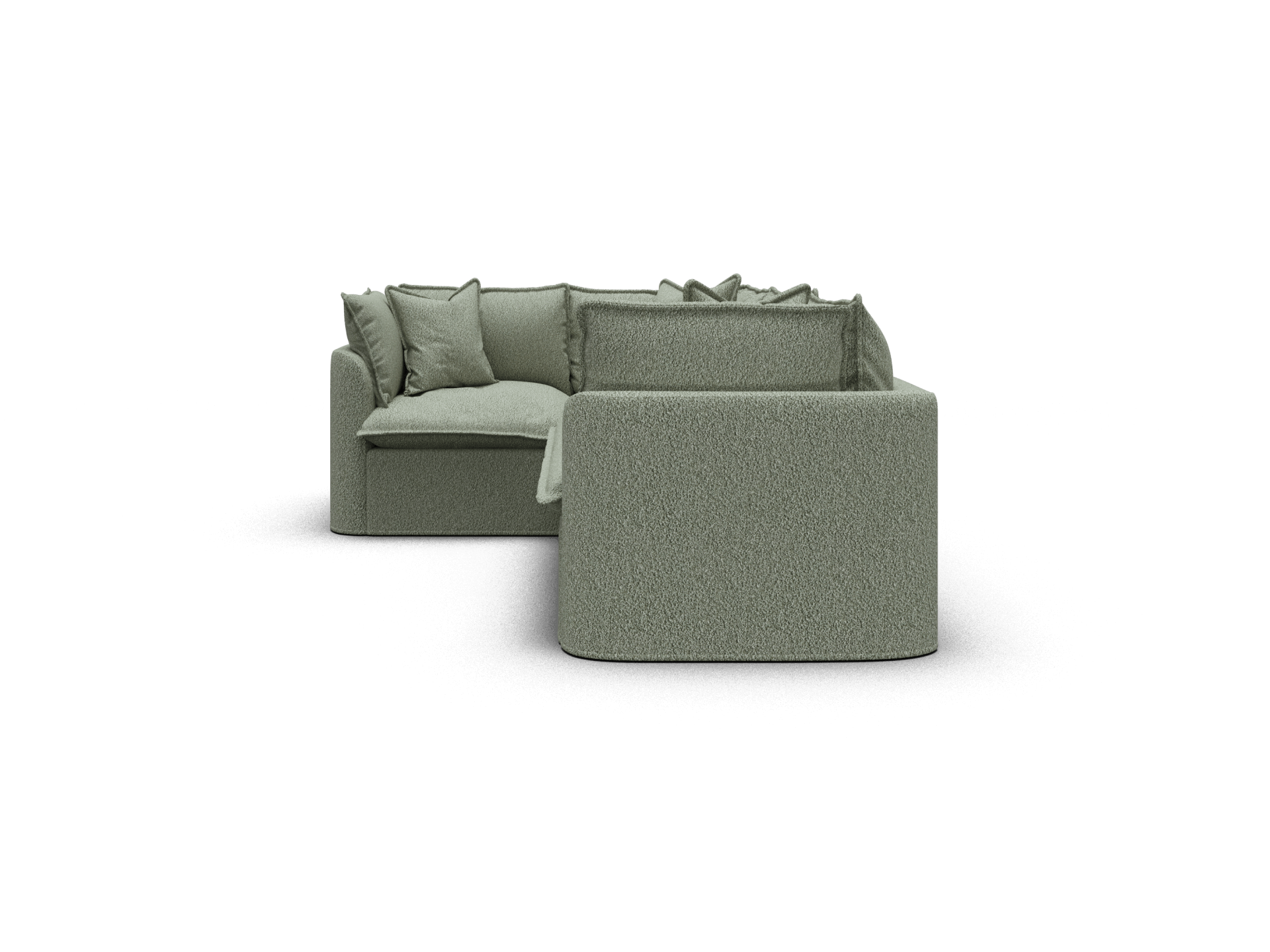Tamarama Modular Sofa - Regular / 4 Sections / Frosty Grass (Luxe)