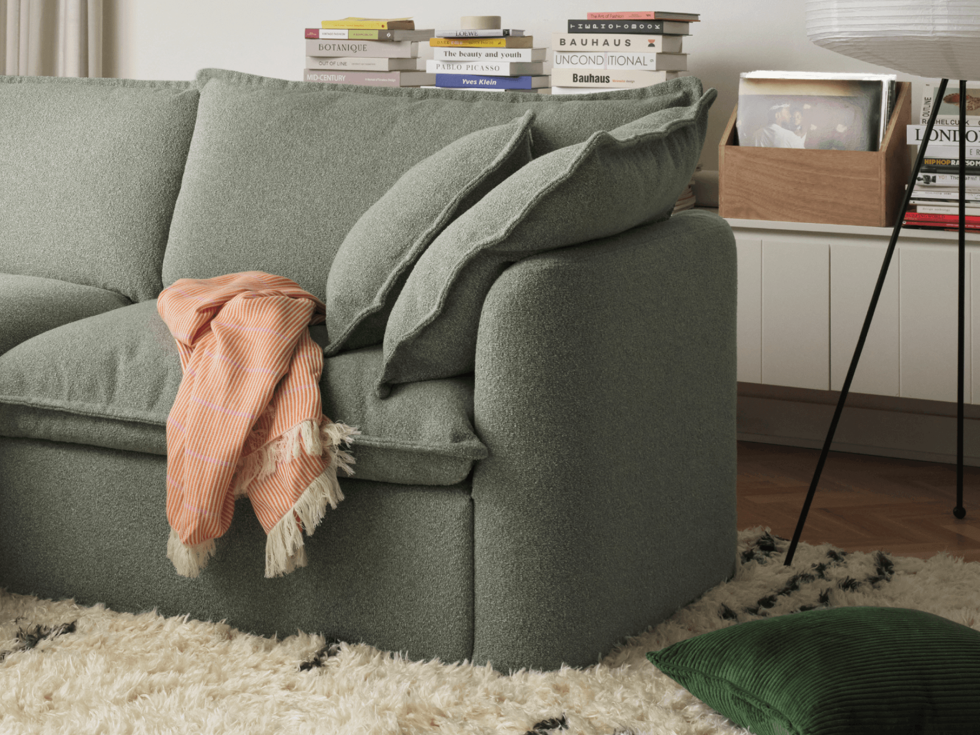 Tamarama Modular Sofa - Regular / 4 Sections / Frosty Grass (Luxe)