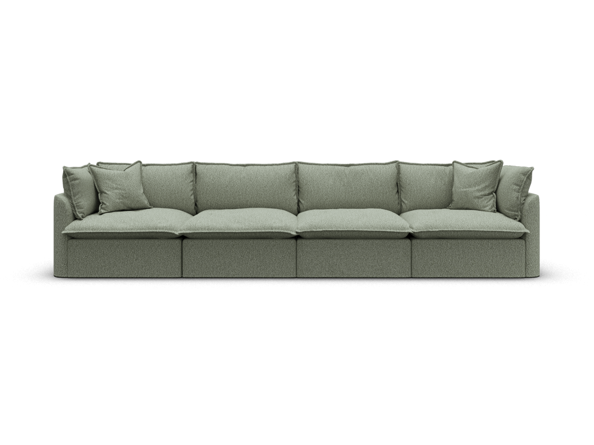 Tamarama Modular Sofa - 4 Sections / Extra Wide / Frosty Grass (Luxe)