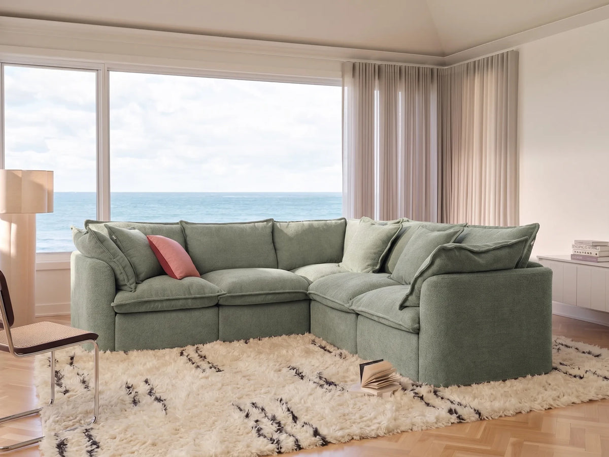 Tamarama Modular Sofa - 5 Sections / Regular / Frosty Grass (Luxe)
