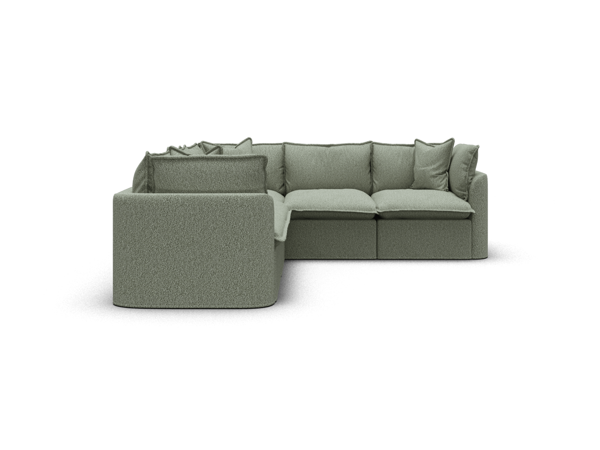 Tamarama Modular Sofa - 5 Sections / Regular / Frosty Grass (Luxe)