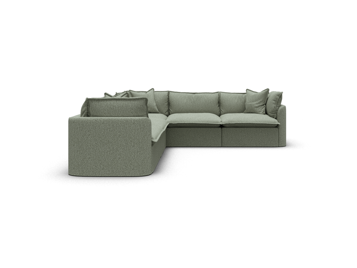 Tamarama Modular Sofa - 5 Sections / Extra Wide / Frosty Grass (Luxe)