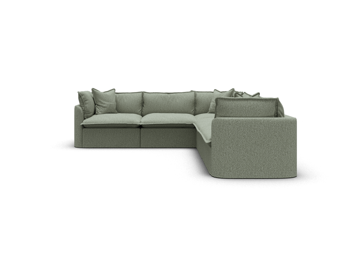 Tamarama Modular Sofa - 5 Sections / Extra Wide / Frosty Grass (Luxe)