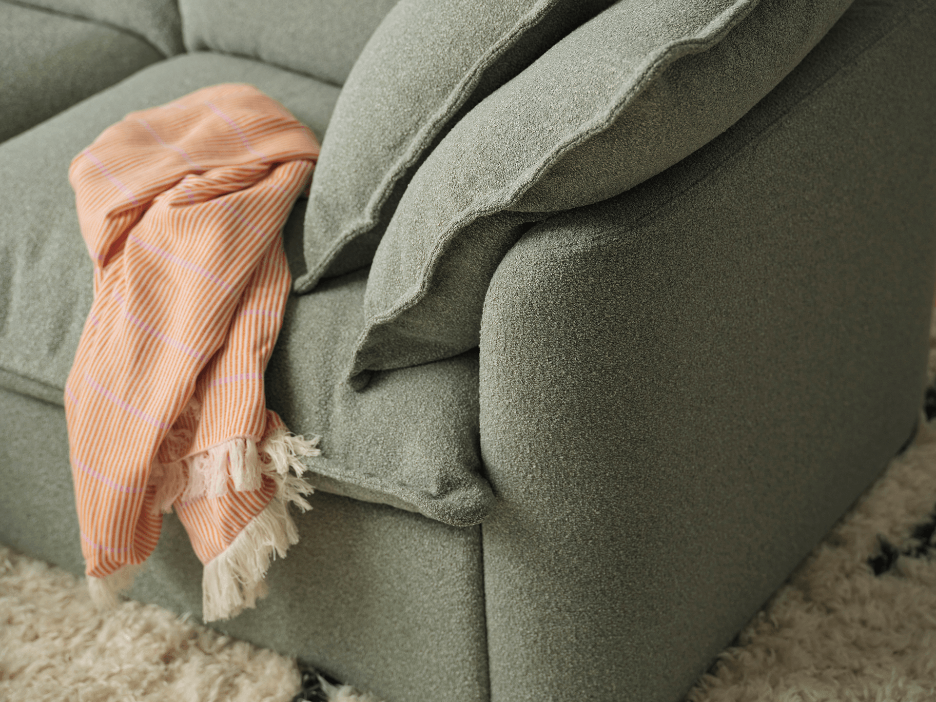 Tamarama Modular Sofa - 6 Sections / Extra Wide / Frosty Grass (Luxe)