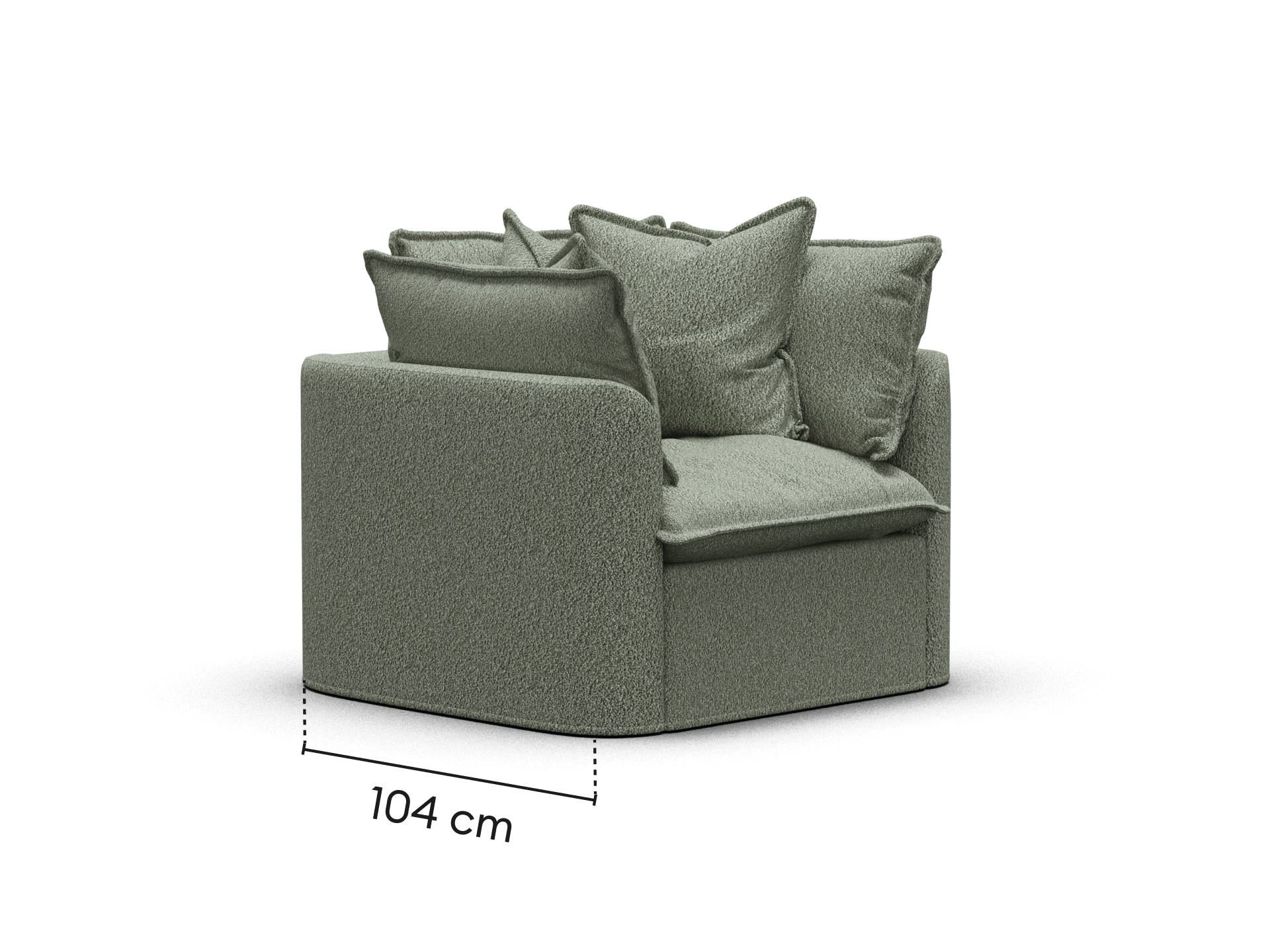 Tamarama Modular Armchair - Regular / Frosty Grass (Luxe)