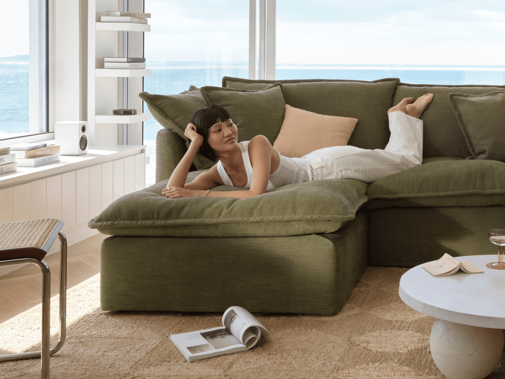 Tamarama Modular Sofa - Regular / 2 Sections / Forest Walk