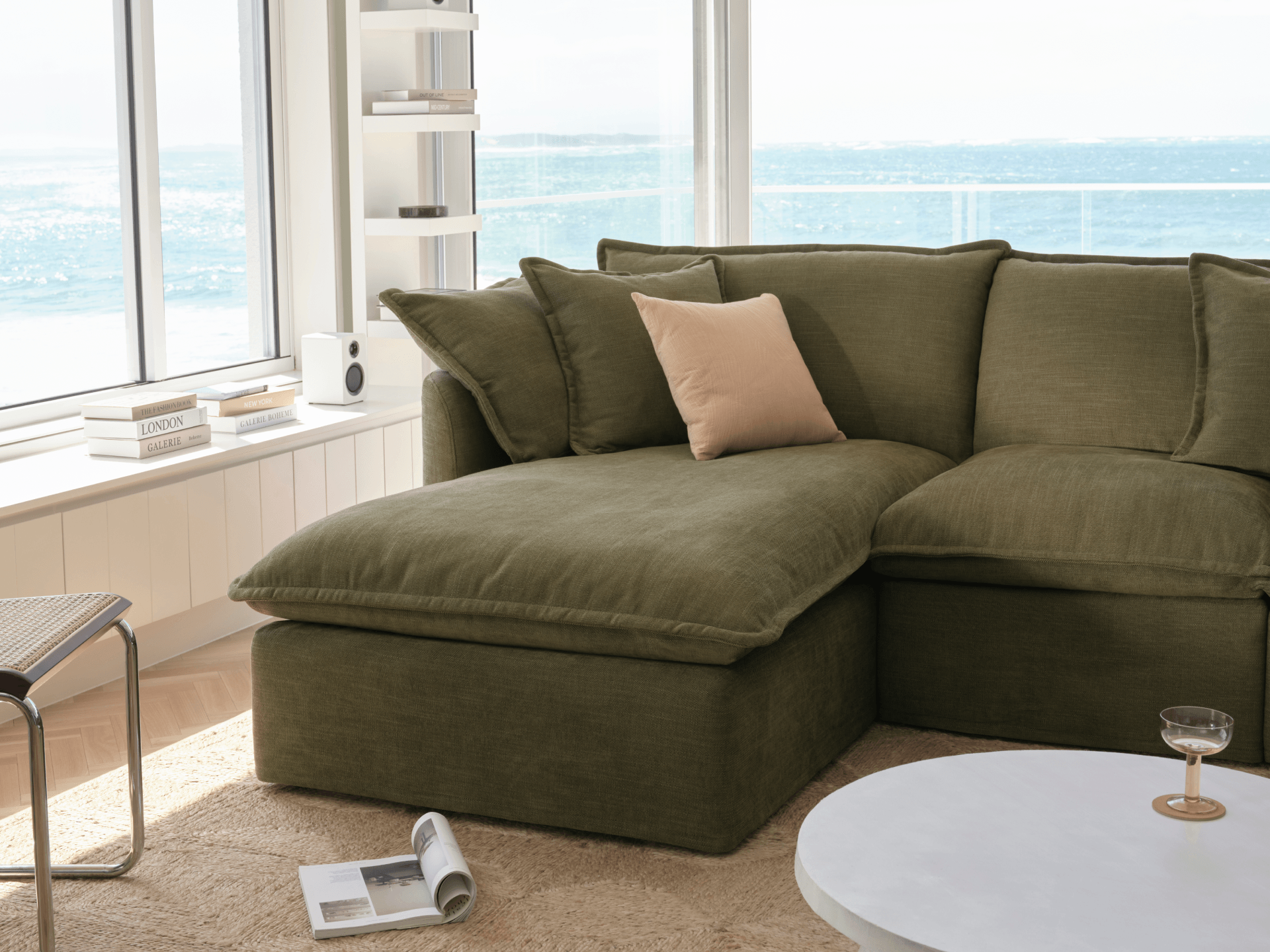 Tamarama Modular Sofa - Extra Wide / 2 Sections / Forest Walk