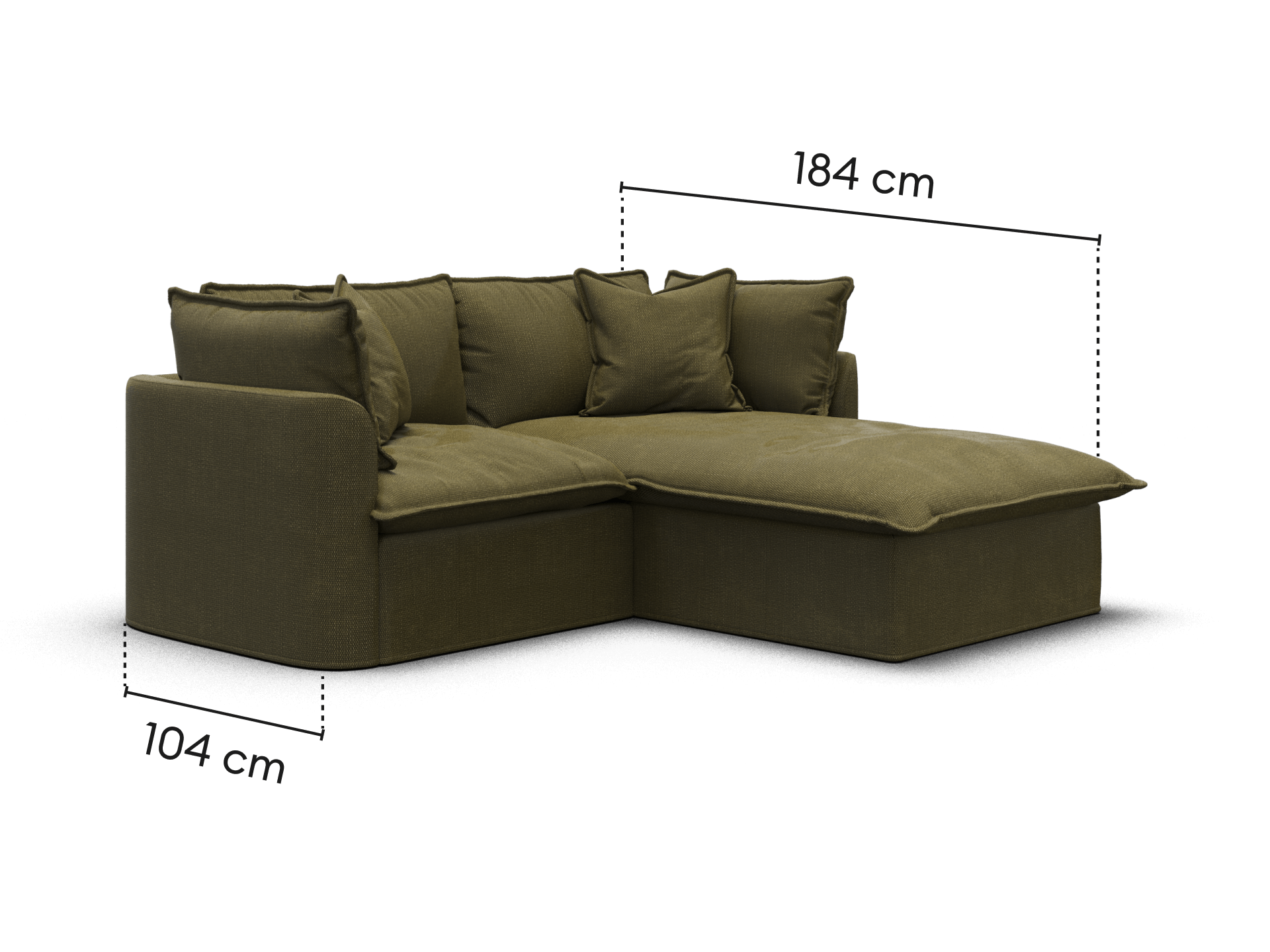 Tamarama Modular Sofa - Extra Wide / 2 Sections / Forest Walk