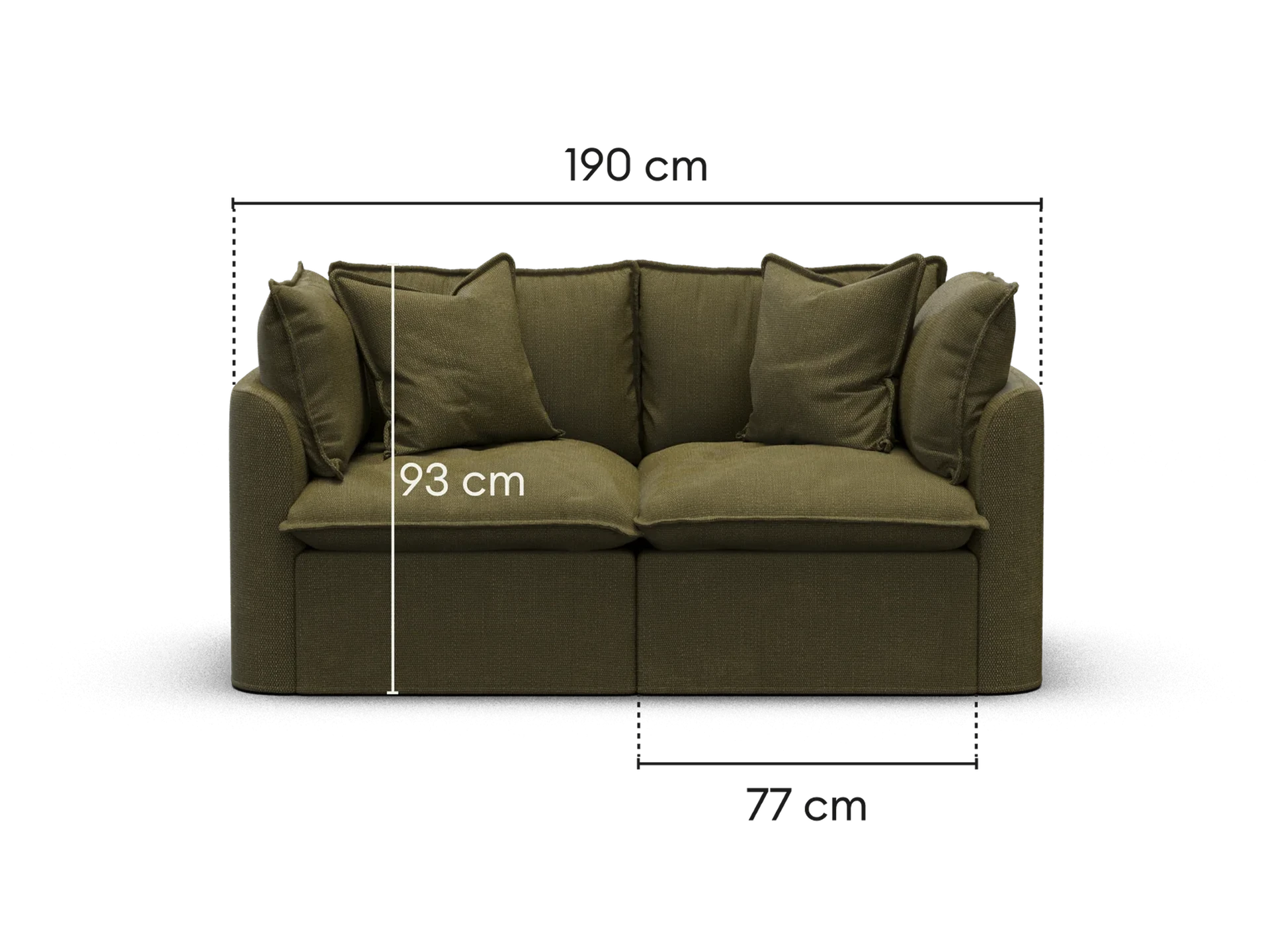 Tamarama Modular Sofa - Regular / 2 Sections / Forest Walk