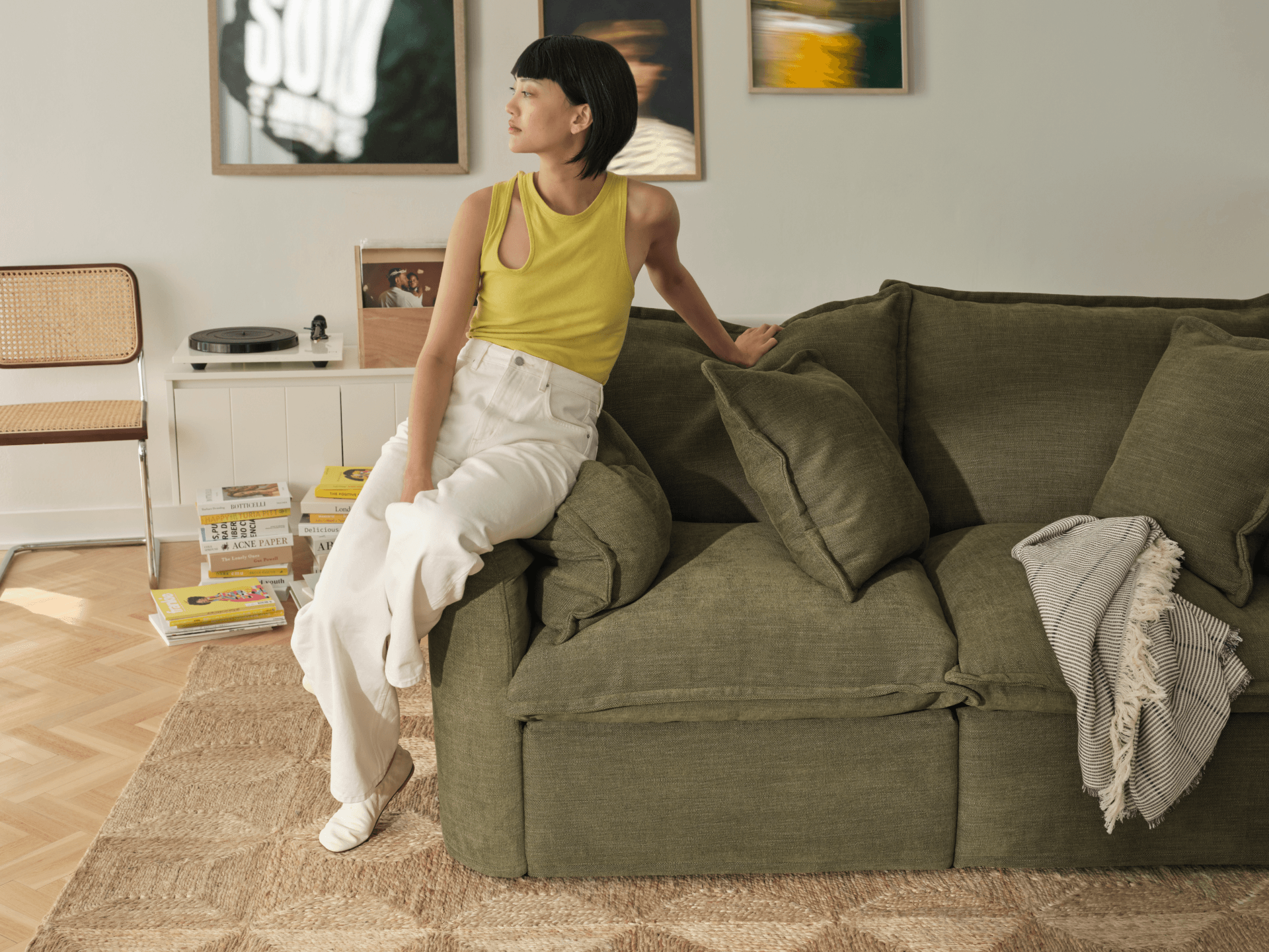 Tamarama Modular Sofa - Extra Wide / 2 Sections / Forest Walk