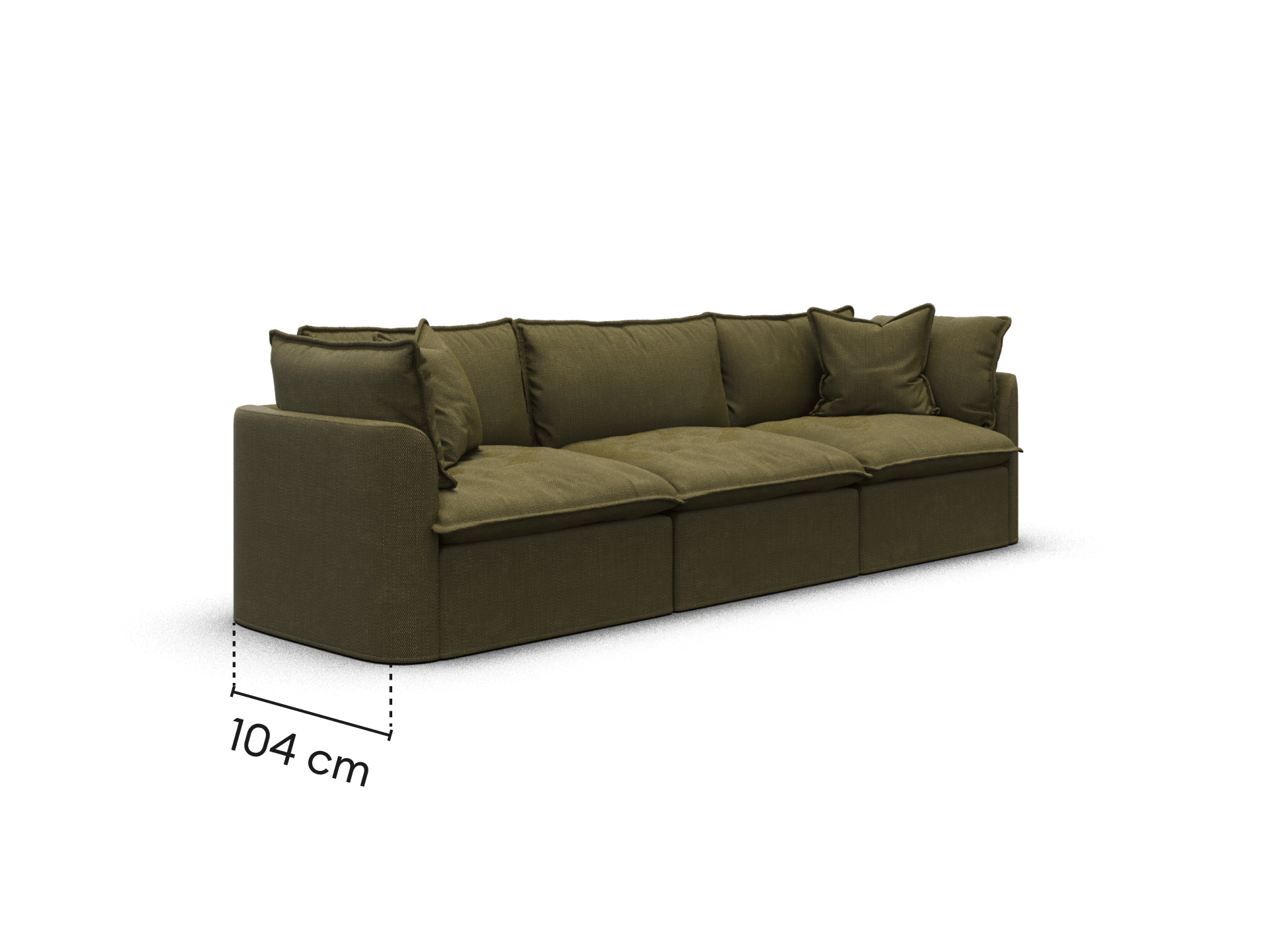 Tamarama Modular Sofa - 3 Sections / Extra Wide / Forest Walk