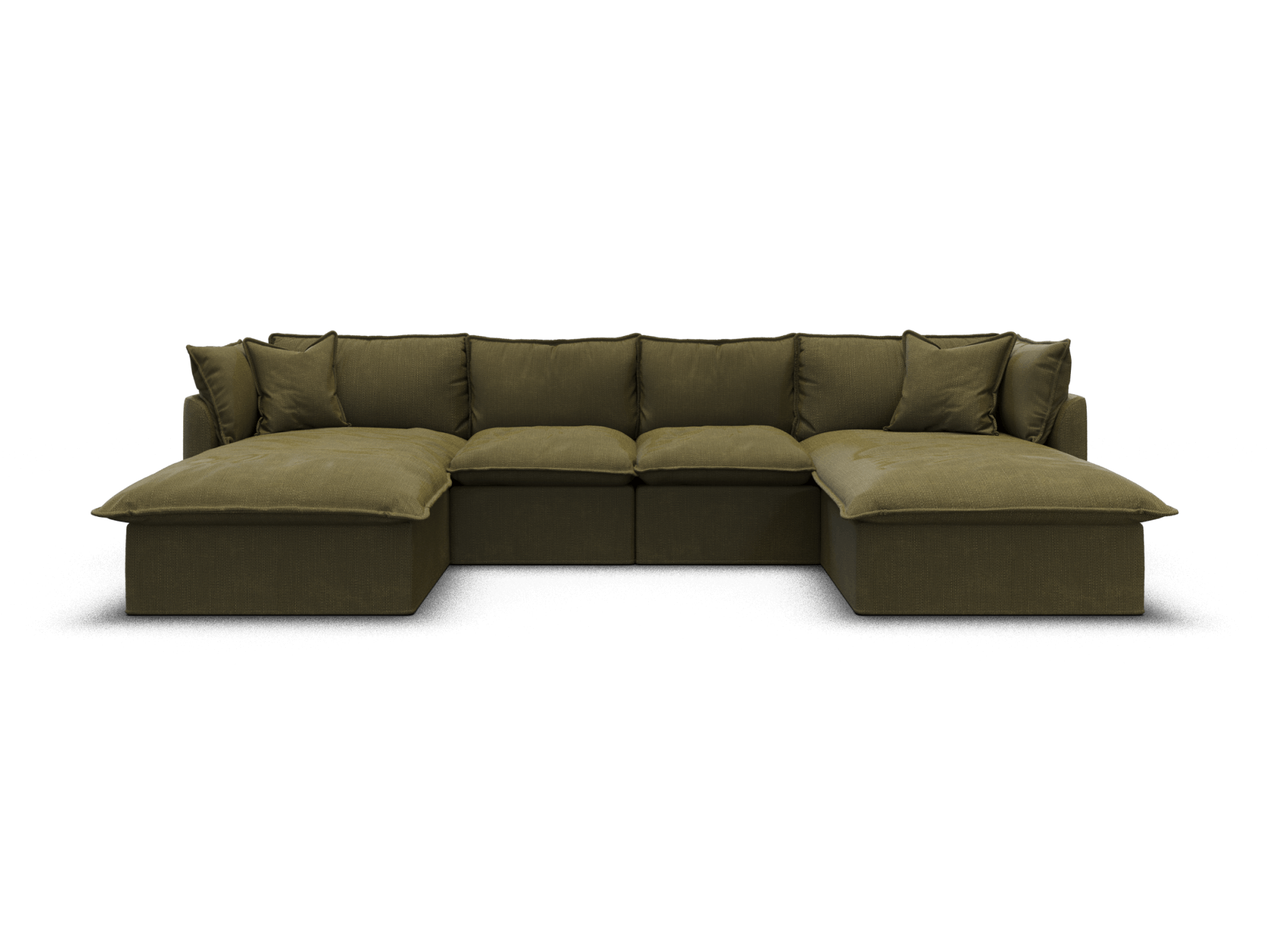 Tamarama Modular Sofa - Regular / 4 Sections with 2 Chaises / Forest Walk