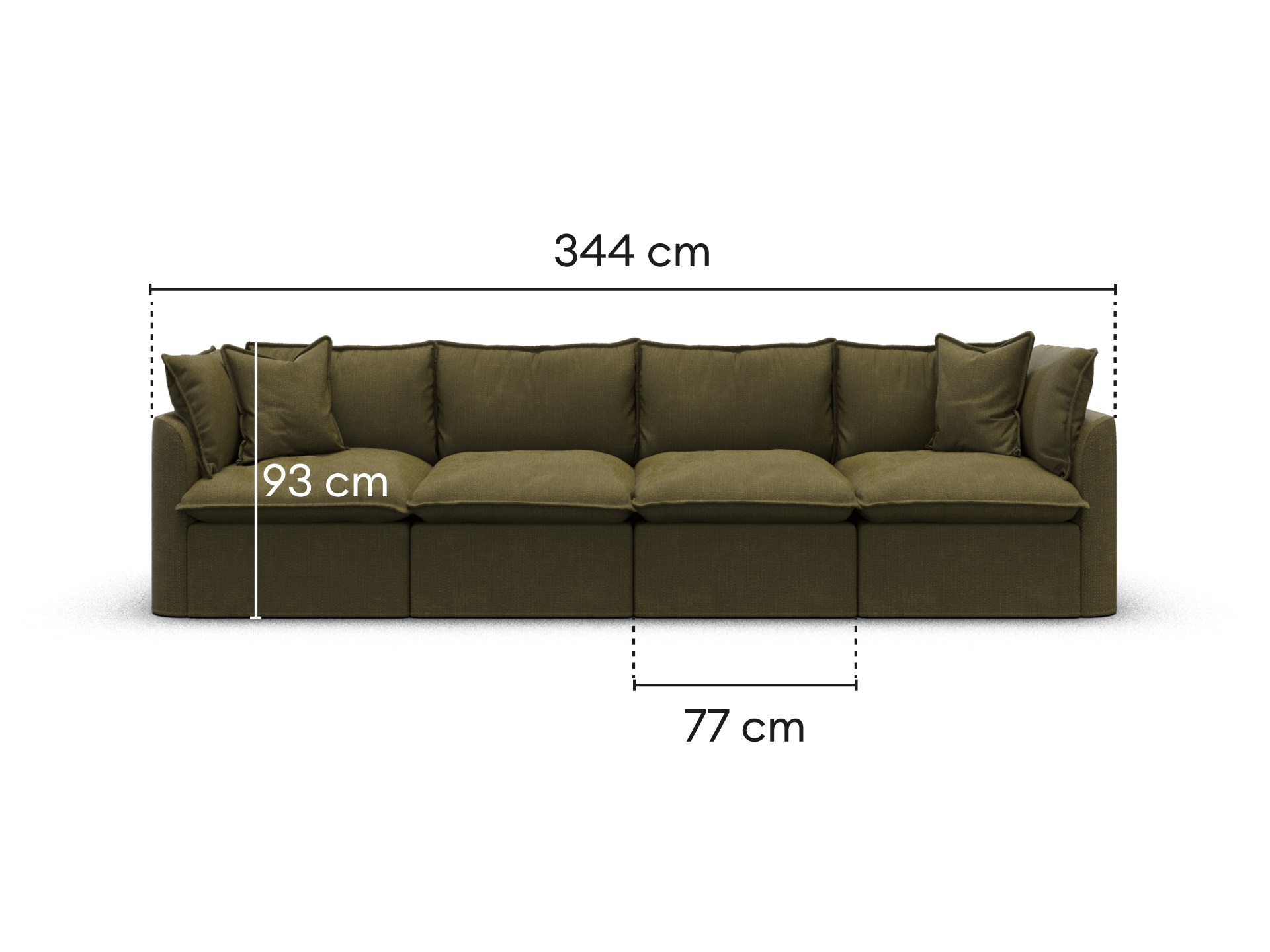 Tamarama Modular Sofa - Regular / 4 Sections / Forest Walk