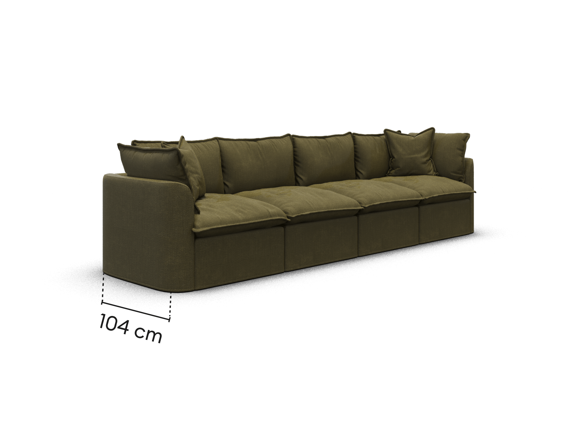 Tamarama Modular Sofa - Regular / 4 Sections / Forest Walk