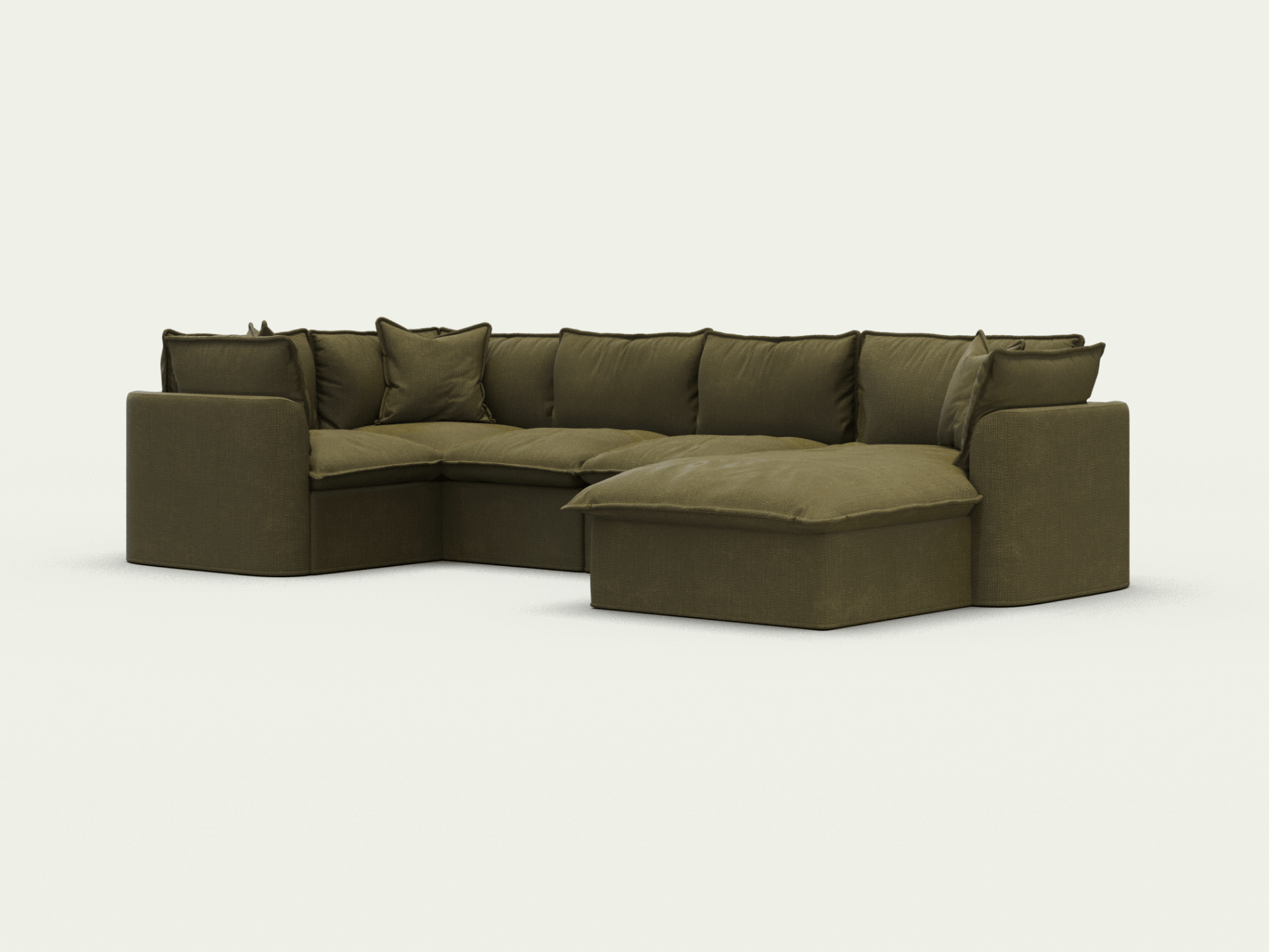 Tamarama Modular Sofa - 5 Sections with Chaise / Regular / Forest Walk
