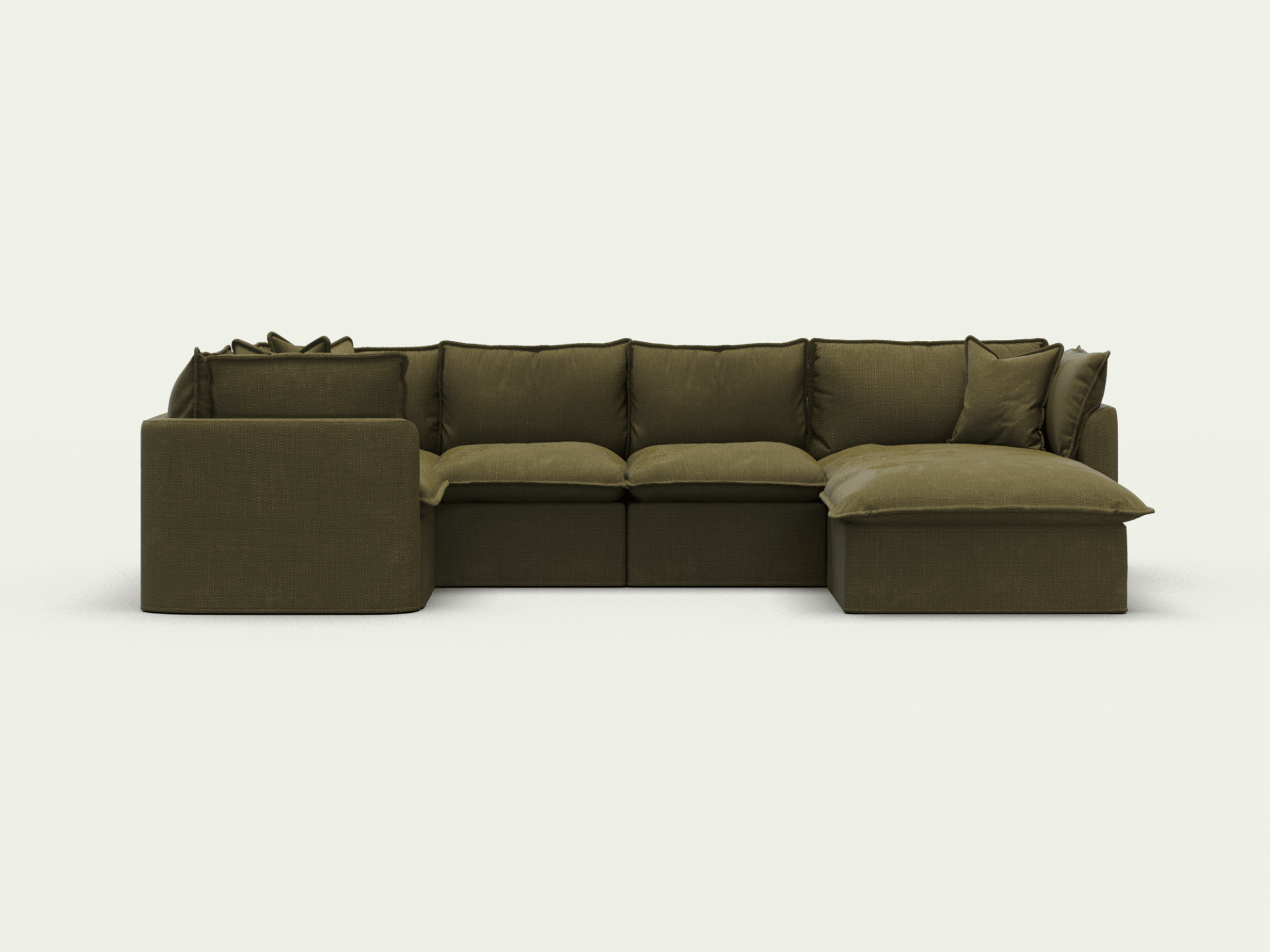 Tamarama Modular Sofa - 5 Sections with Chaise / Regular / Forest Walk