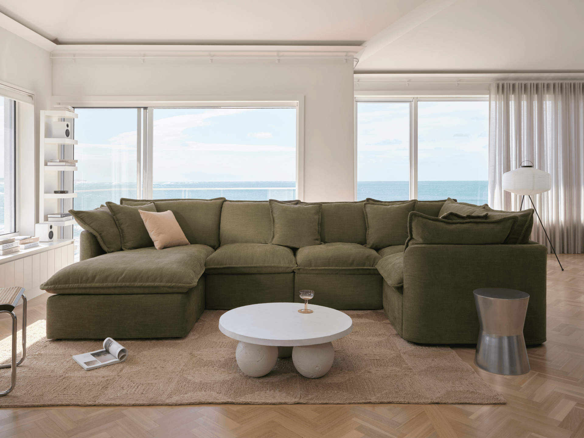 Tamarama Modular Sofa - 5 Sections with Chaise / Regular / Forest Walk