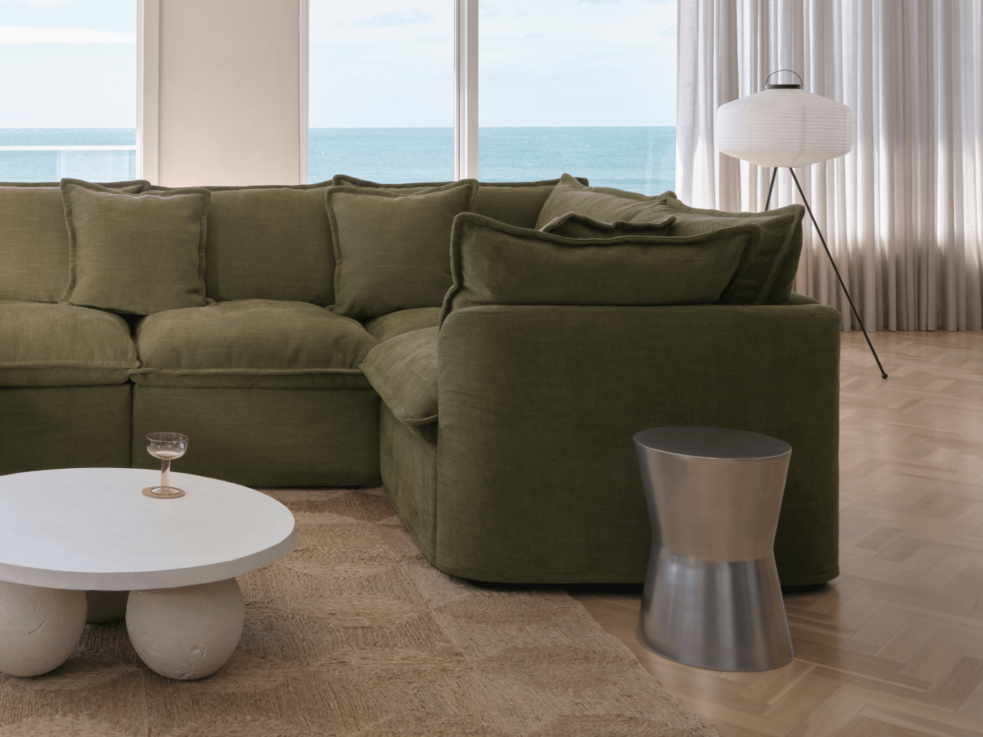 Tamarama Modular Sofa - 5 Sections with Chaise / Regular / Forest Walk