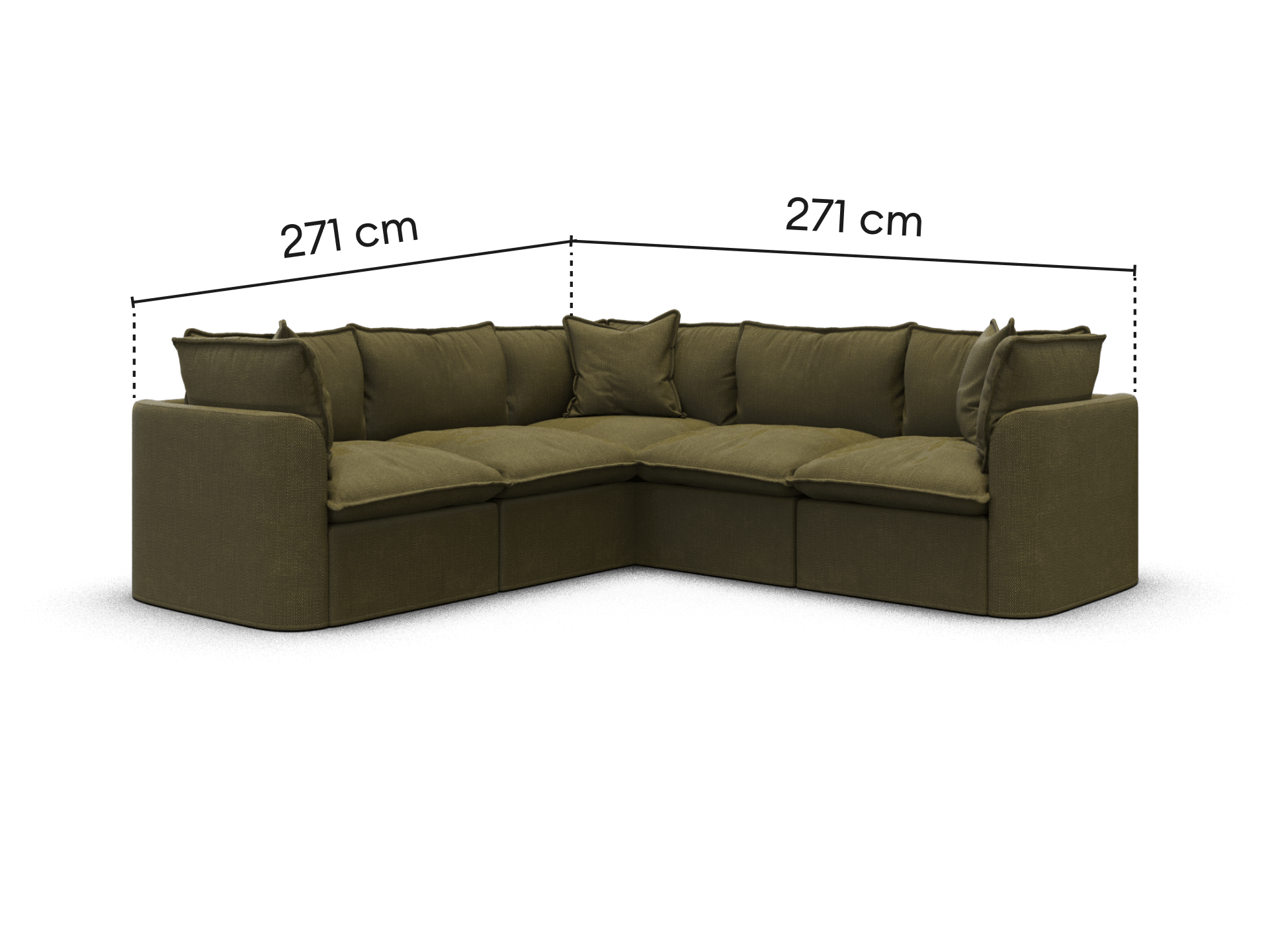 Tamarama Modular Sofa - Regular / 5 Sections / Forest Walk