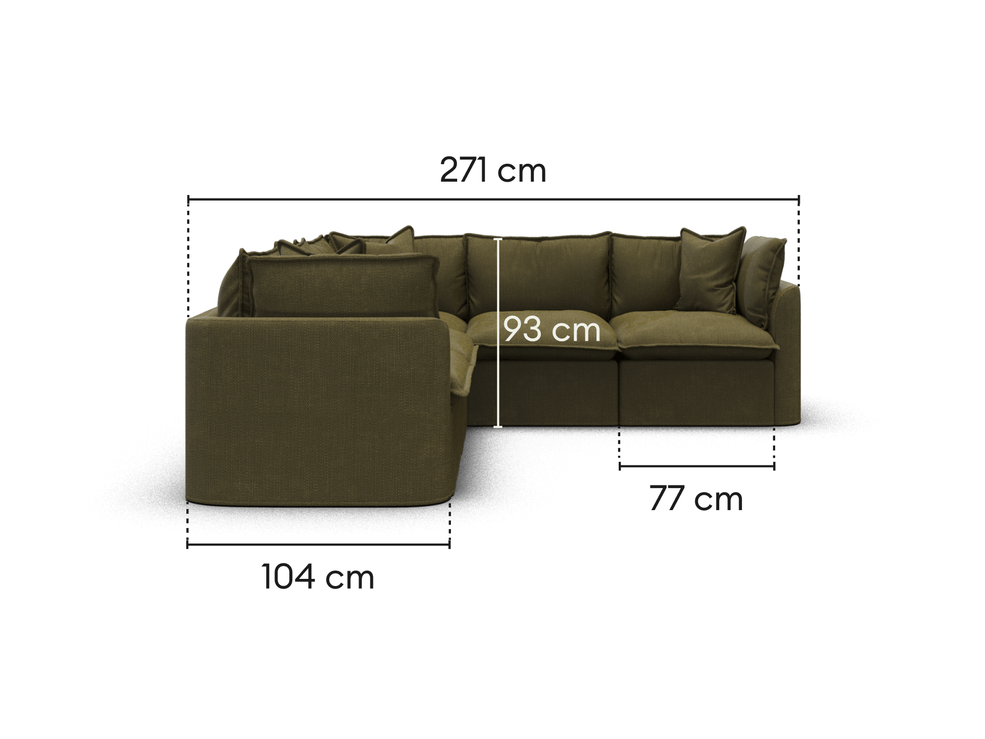 Tamarama Modular Sofa - Regular / 5 Sections / Forest Walk