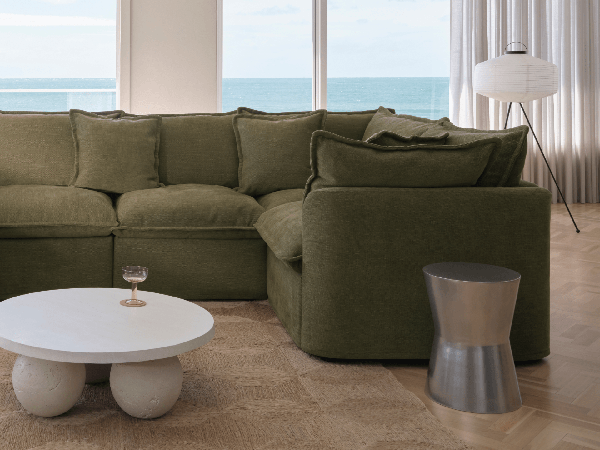Tamarama Modular Sofa - Regular / 6 Sections with Chaise / Forest Walk