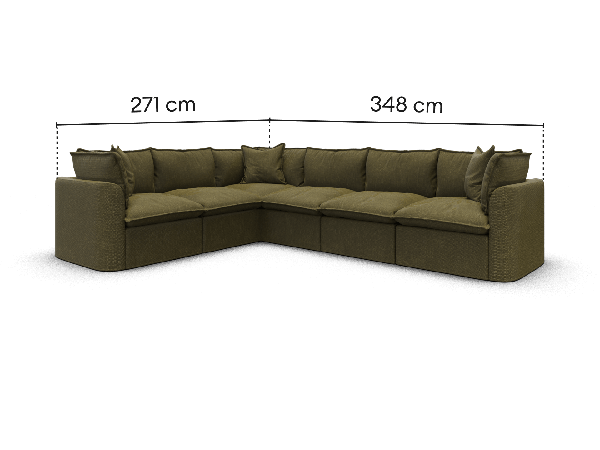 Tamarama Modular Sofa - Regular / 6 Sections / Forest Walk
