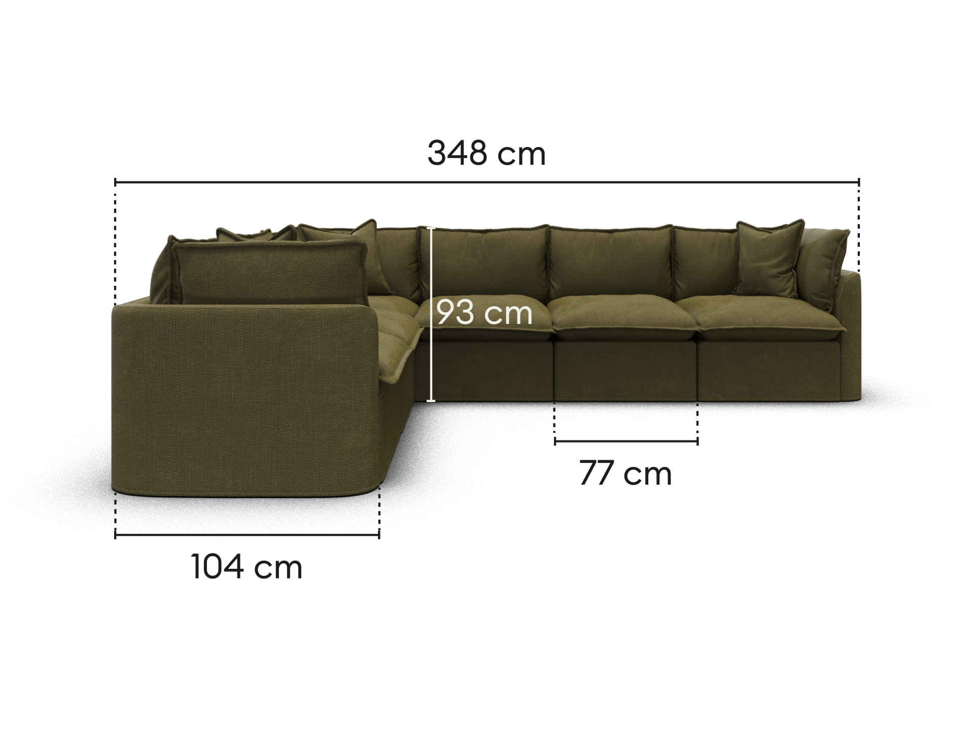 Tamarama Modular Sofa - Regular / 6 Sections / Forest Walk