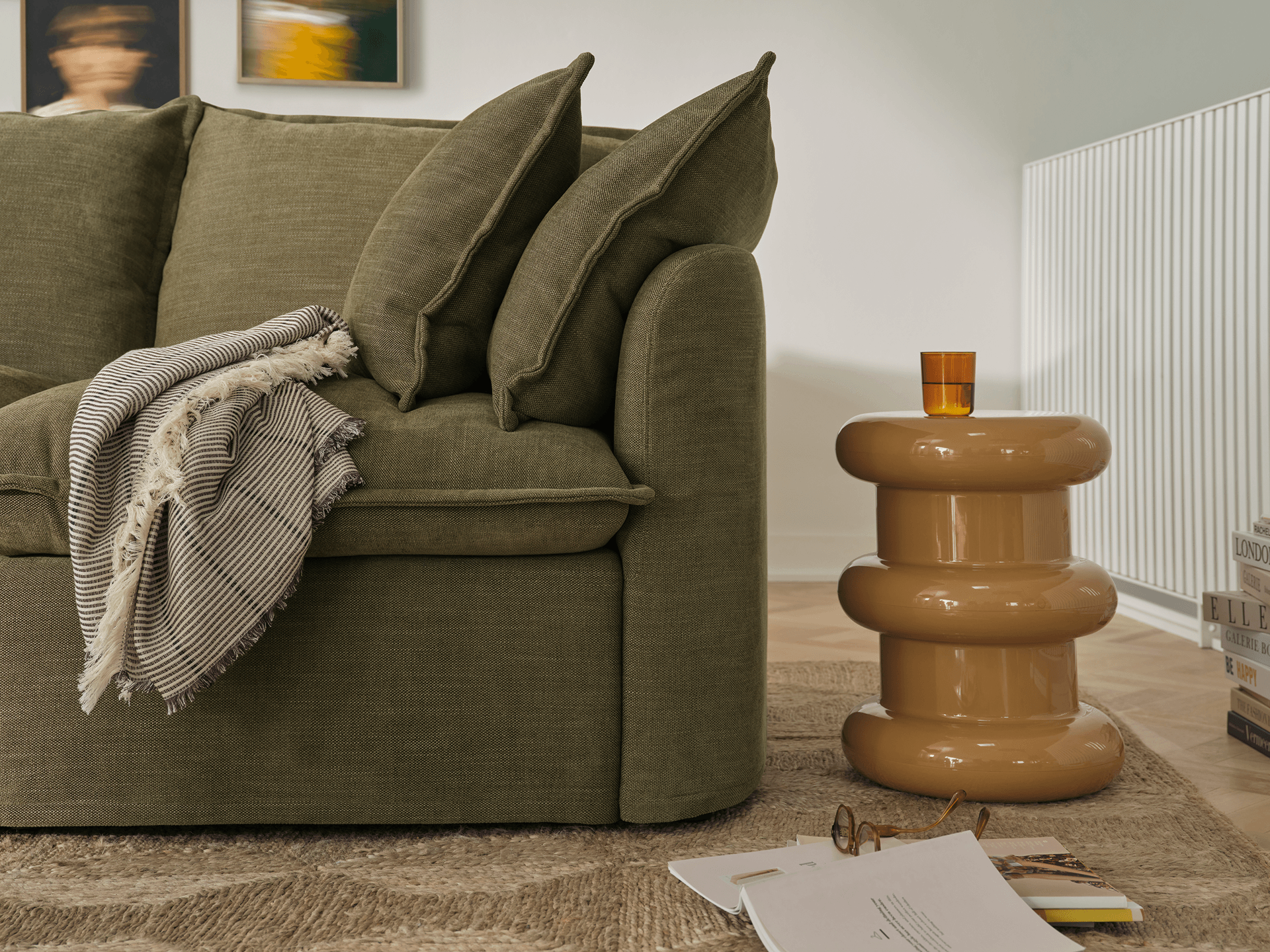 Tamarama Modular Sofa Section Cover - Extra Wide / Seat / Forest Walk
