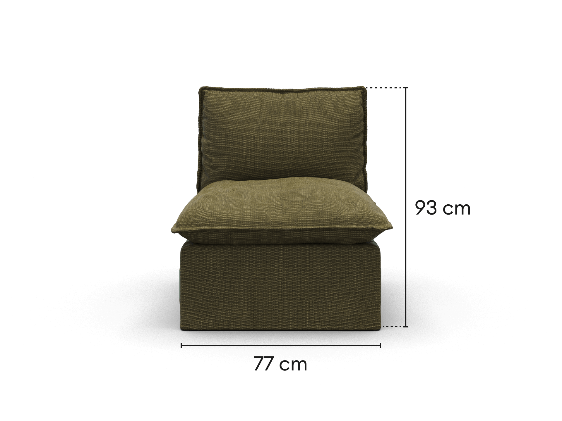 Tamarama Modular Sofa Section - Regular / Seat / Forest Walk