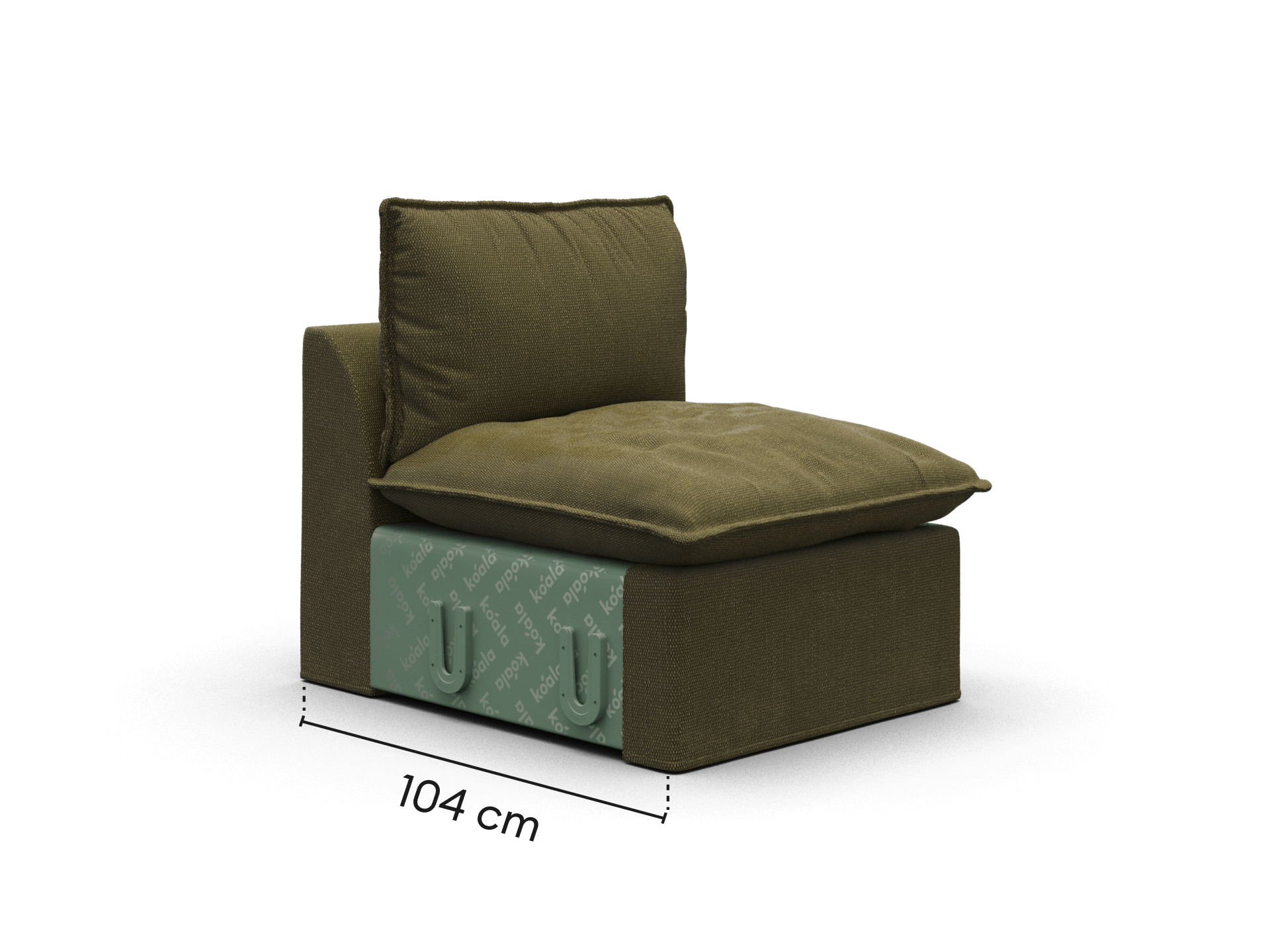 Tamarama Modular Sofa Section - Regular / Seat / Forest Walk