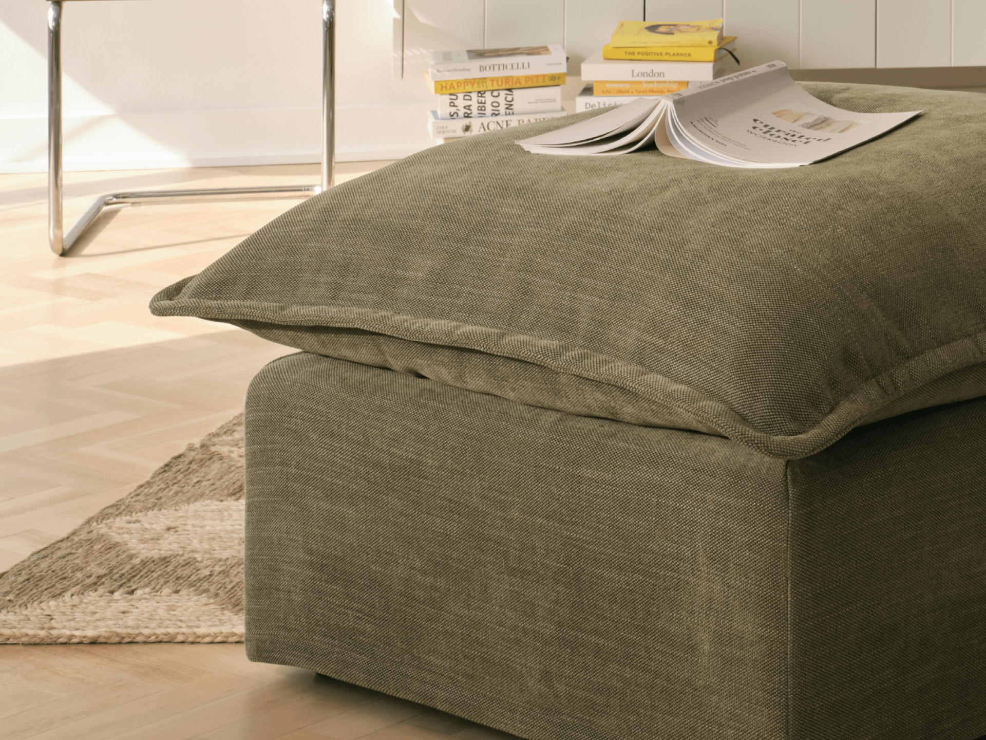 Tamarama Modular Ottoman Cover - Extra Wide / Forest Walk