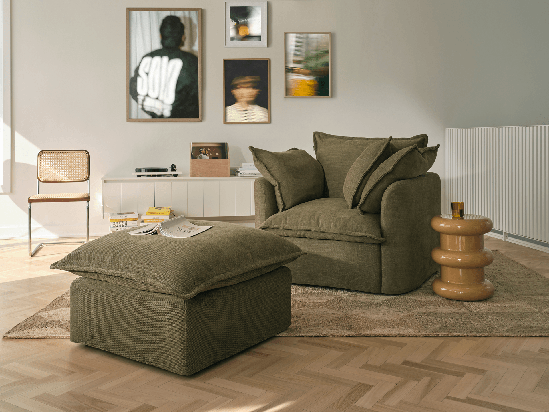 Tamarama Modular Ottoman Cover - Extra Wide / Forest Walk