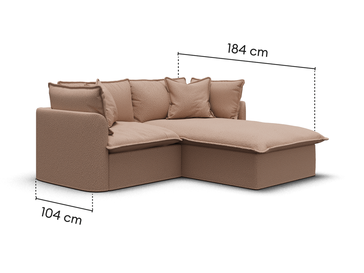 Tamarama Modular Sofa - 2 Sections / Extra Wide / Pebble Beach (Luxe)