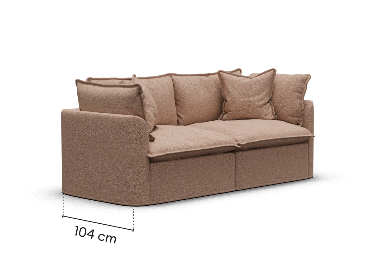 Tamarama Modular Sofa - 2 Sections / Extra Wide / Pebble Beach (Luxe)