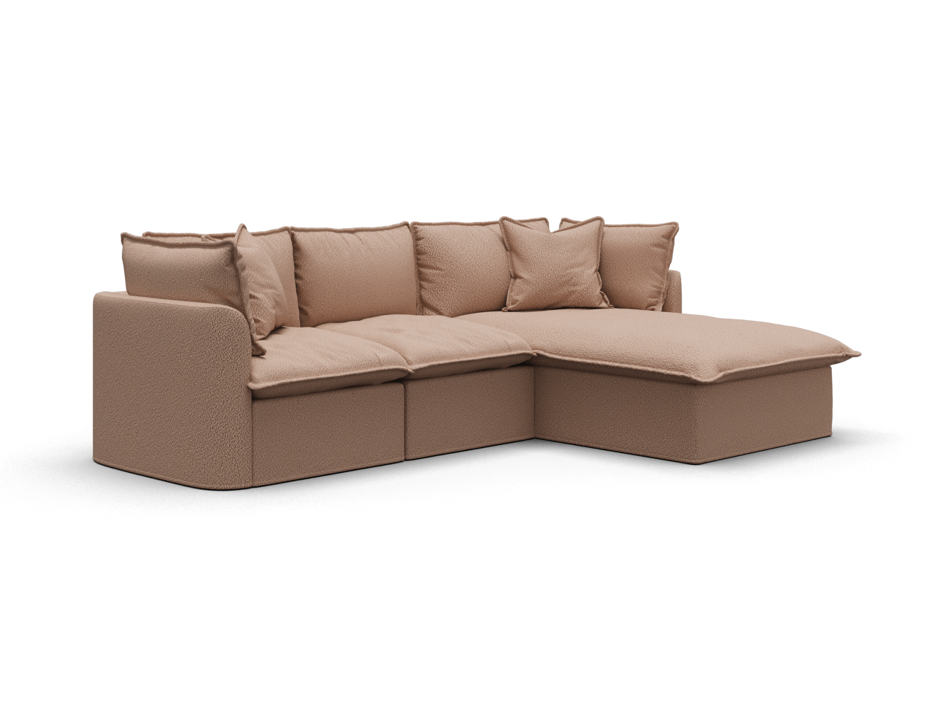 Tamarama Modular Sofa - Regular / 3 Sections / Pebble Beach (Luxe)