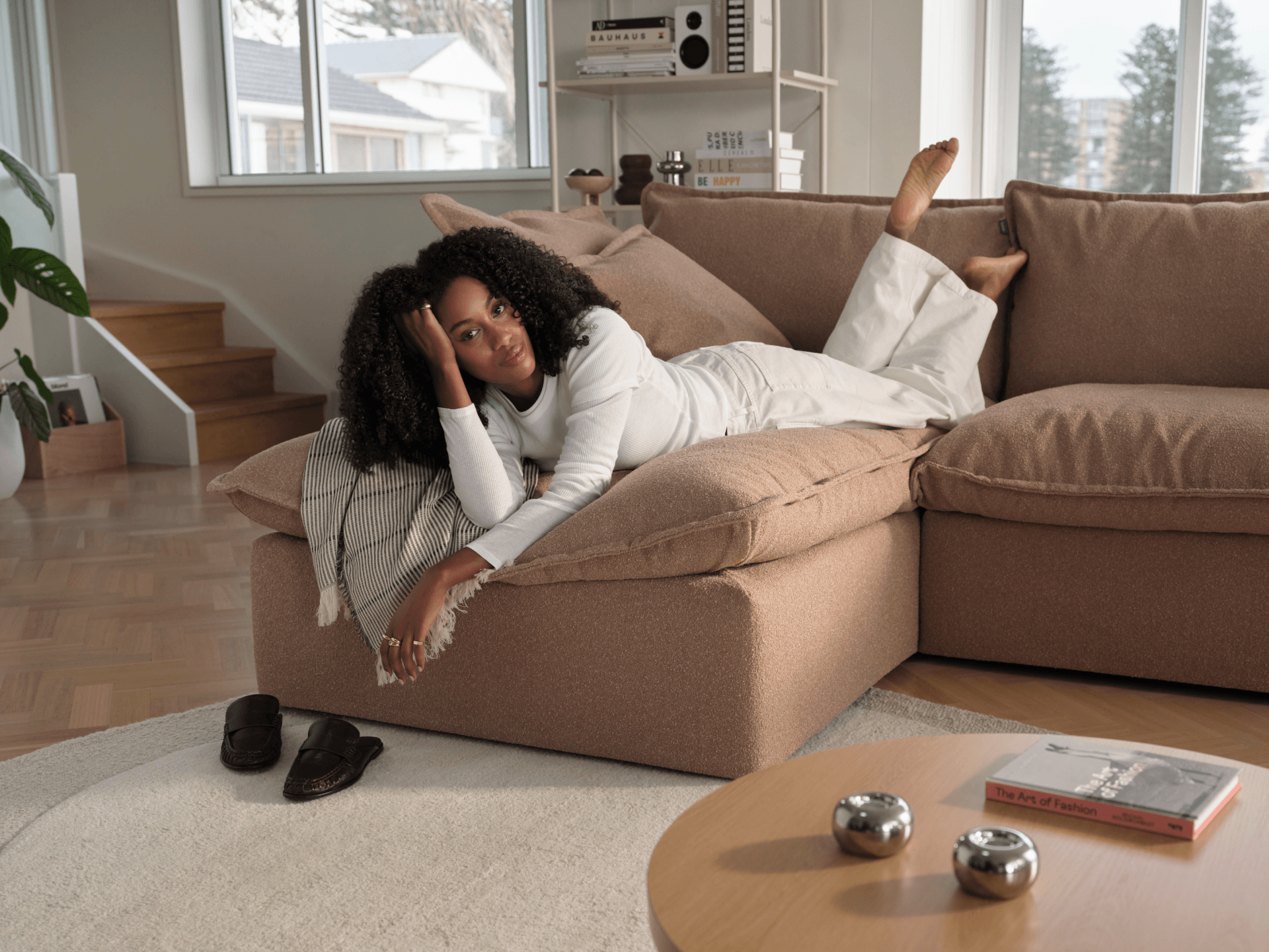 Tamarama Modular Sofa - Regular / 3 Sections / Pebble Beach (Luxe)