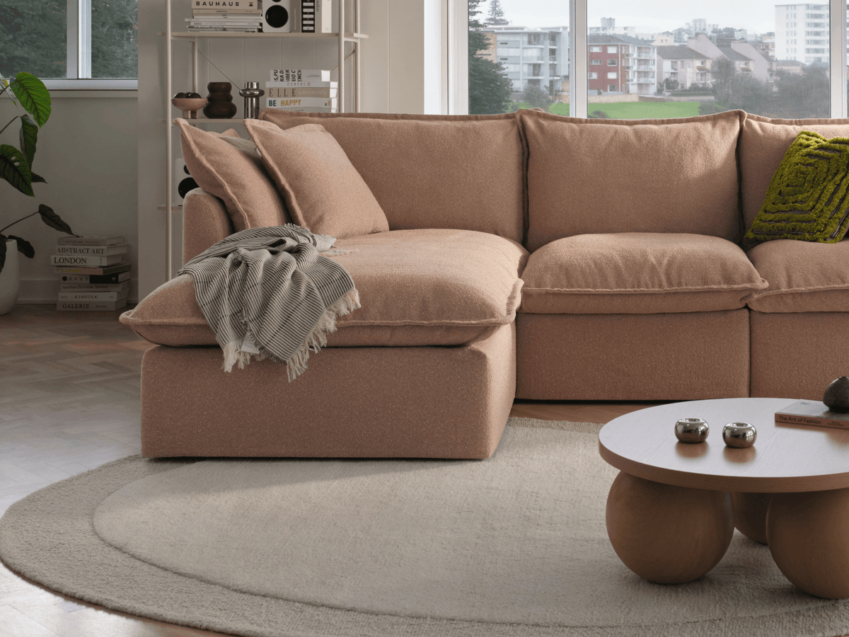 Tamarama Modular Sofa - 3 Sections / Extra Wide / Pebble Beach (Luxe)