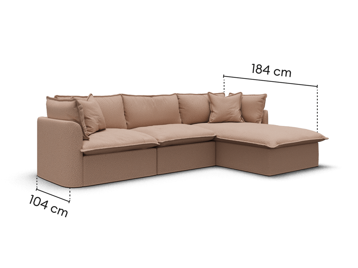 Tamarama Modular Sofa - 3 Sections / Extra Wide / Pebble Beach (Luxe)