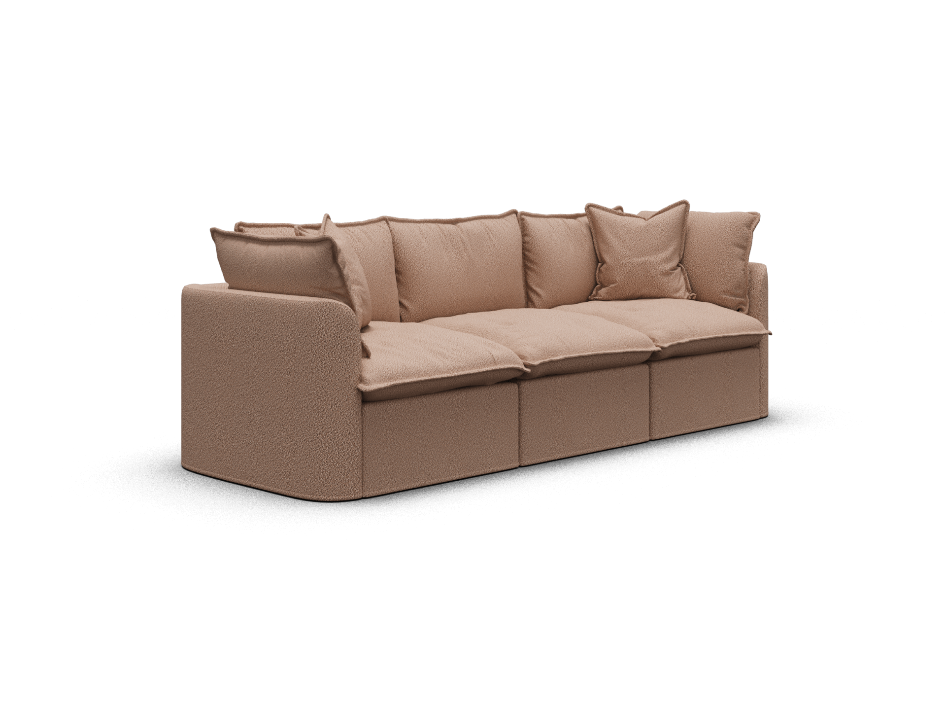Tamarama Modular Sofa - Regular / 3 Sections / Pebble Beach (Luxe)