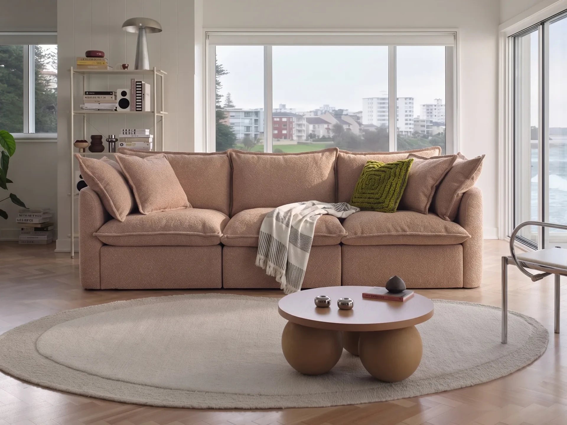 Tamarama Modular Sofa - Regular / 3 Sections / Pebble Beach (Luxe)