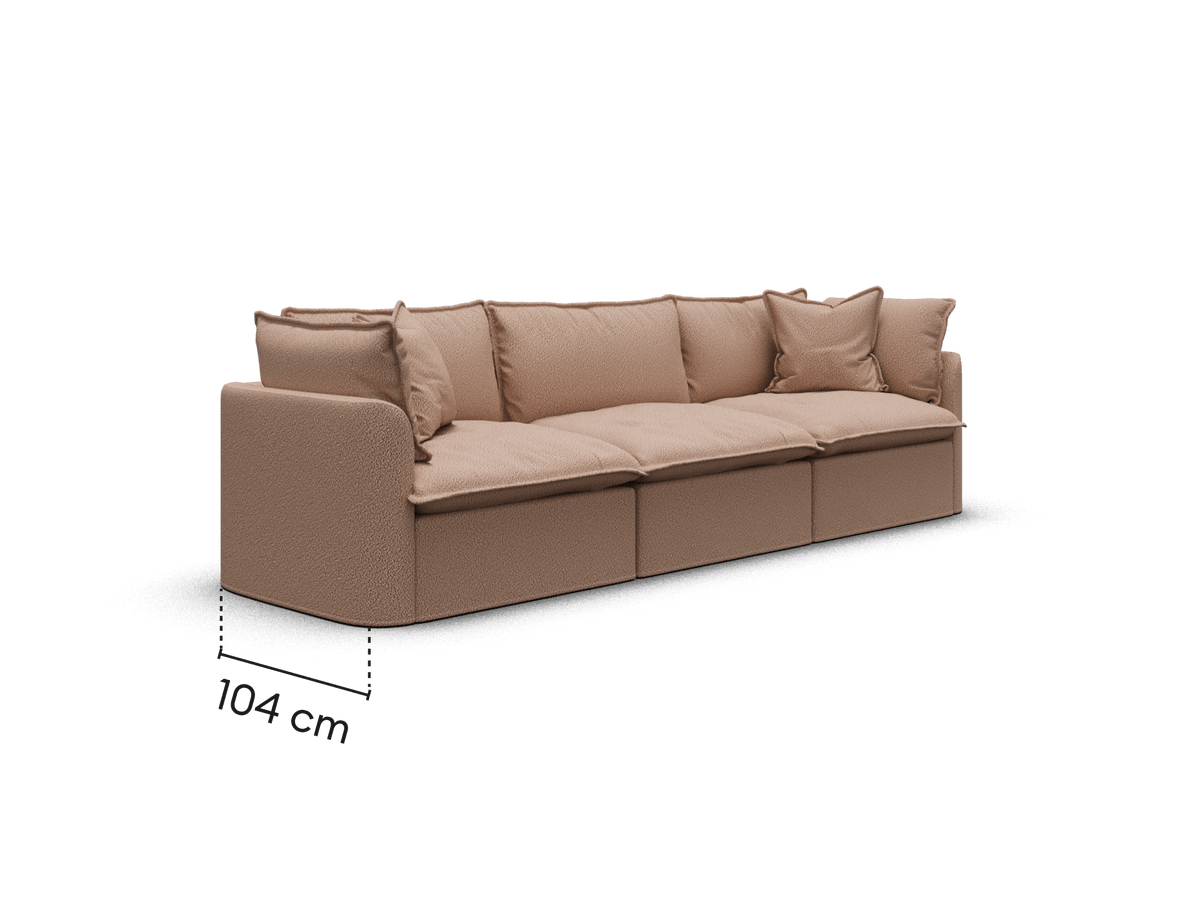 Tamarama Modular Sofa - 3 Sections / Extra Wide / Pebble Beach (Luxe)