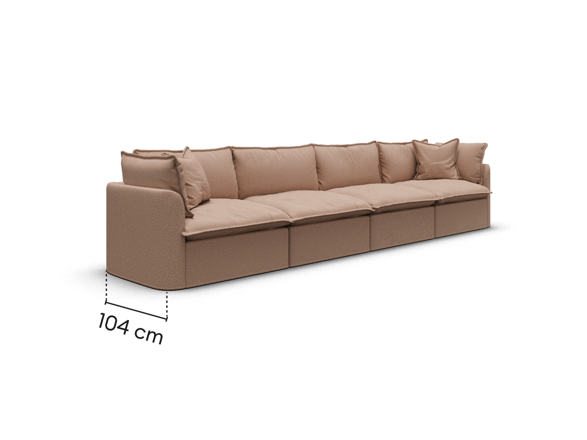 Tamarama Modular Sofa - 4 Sections / Extra Wide / Pebble Beach (Luxe)